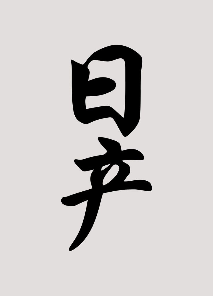 Вінілова наклейка на автомобіль Ієрогліф - Nissan | Ніссан та монтажна плівка 20x9 см No Brand (300532009)