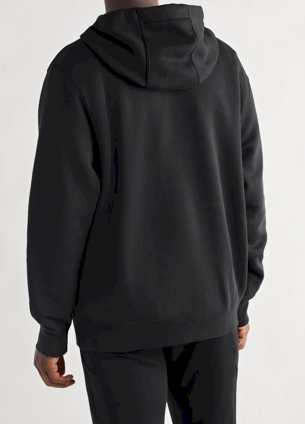 Черный худи мужская черная с флисом YAPPI рисунок (305003913)