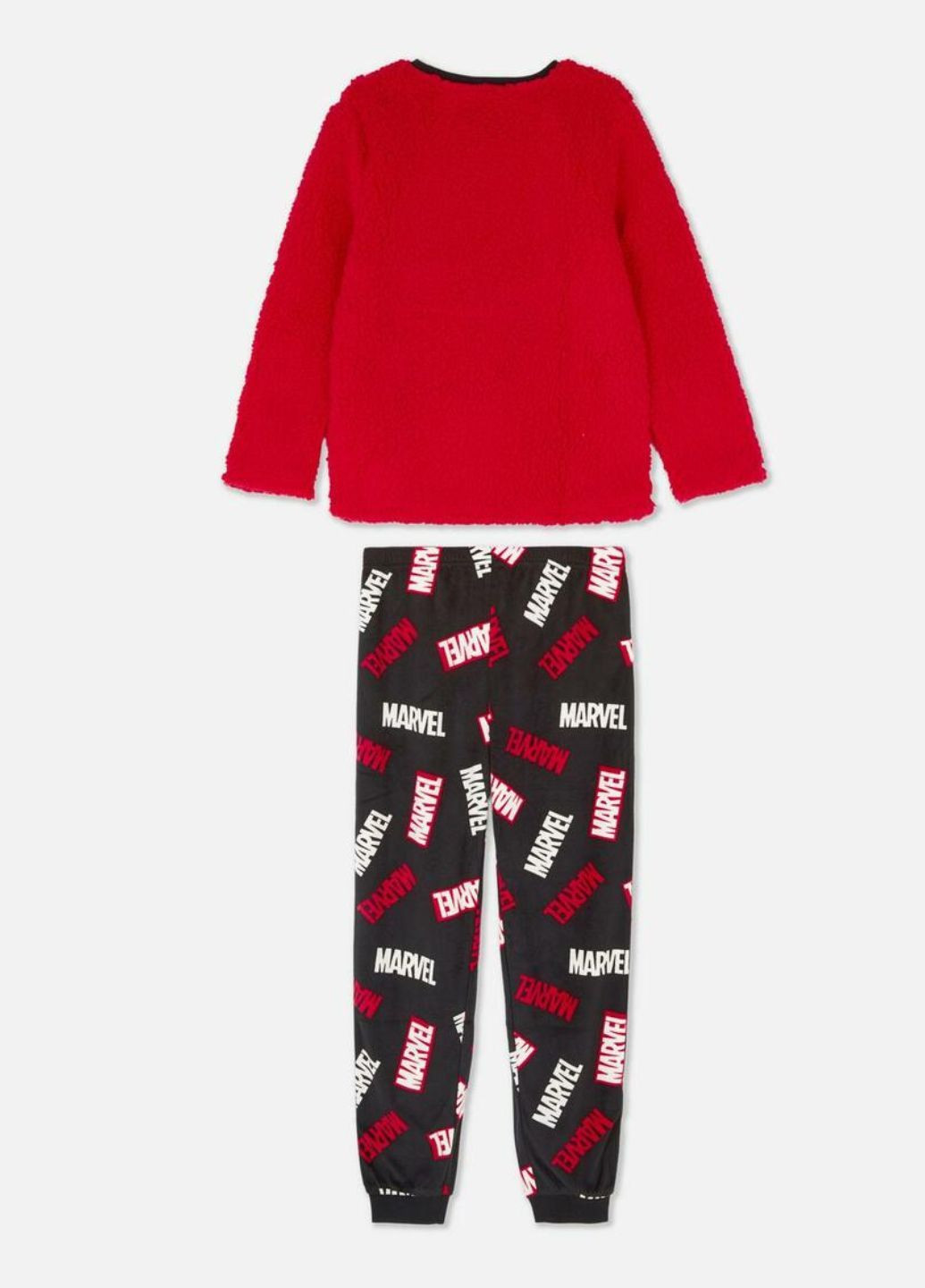 Комбинированная зимняя теплая пижама подростку свитшот + брюки Primark