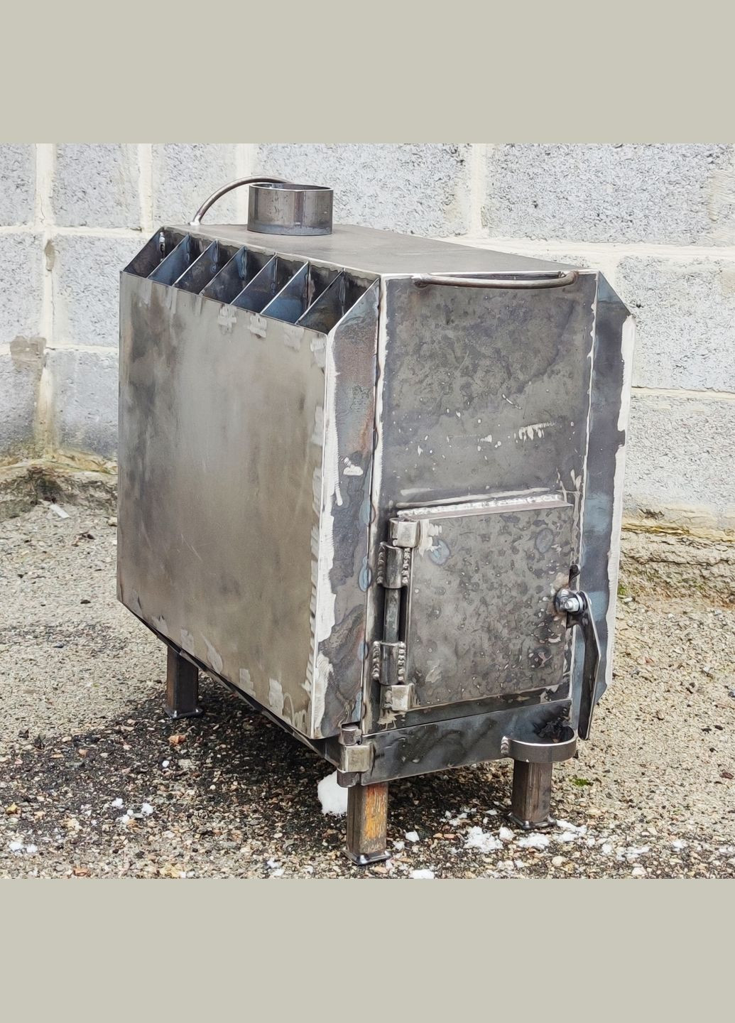 Піч буржуйка з конвекцією на дровах нефарбована Троян (346530096)