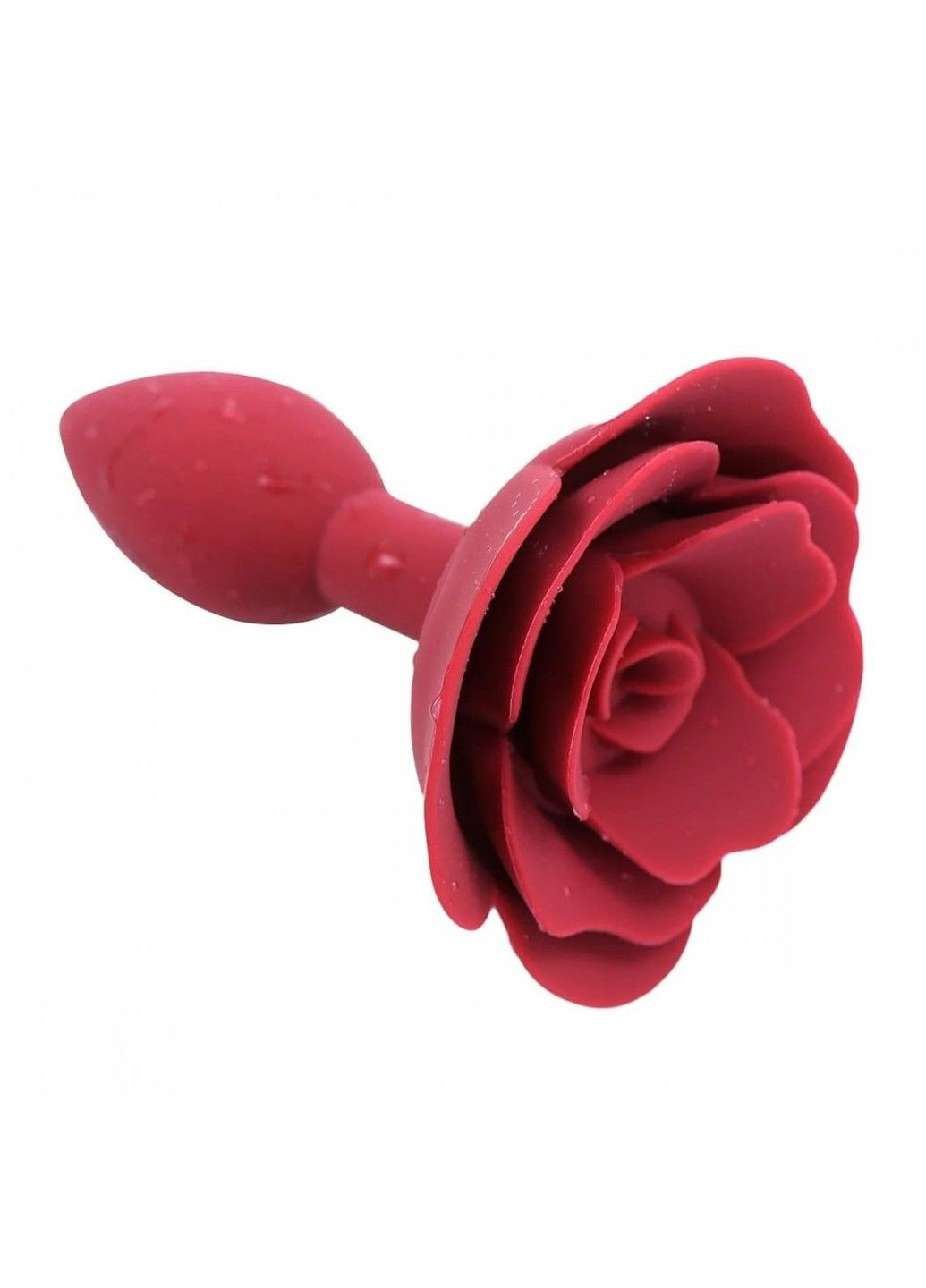 Анальная пробка со стоппером в форме розы, силиконовая, бордовая, 7 х 2.7 см Loveshop (290850587)