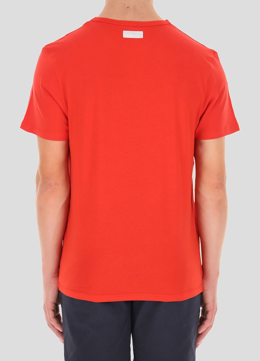 Красная красная хлопковая футболка с лого Dirk Bikkembergs