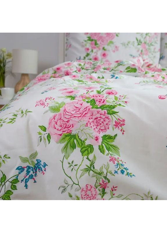 Полуторный комплект постельного белья Бязь с наволочками 70*70 см, 115 гр/м2 Floral Dream Белый с розовым (19120150215) ТЕП (365851643)