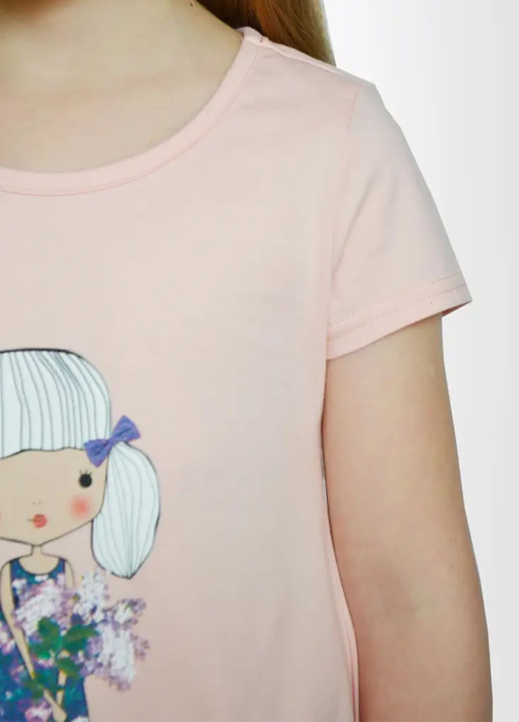 Пудровое платье для девочки Роза (325220120)