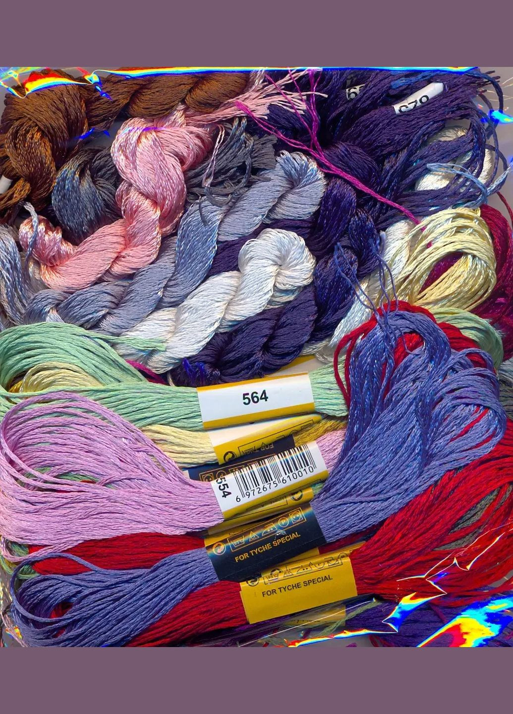 Набор для вышивания по нанесённой на канву схеме "Цветной щенок". AIDA 11CT printed, 38*38 см. Шёлк. No Brand (313614690)