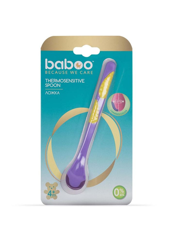 Термочувствительная ложка, фиолетовая, 4+ мес. () Baboo 10-028 (335973750)
