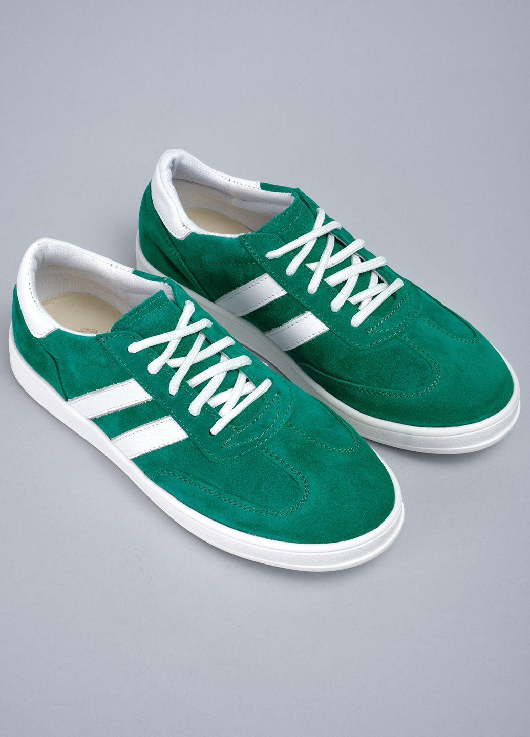 Зелені кеди жіночі замшеві a110-4 зелені 343497 Power