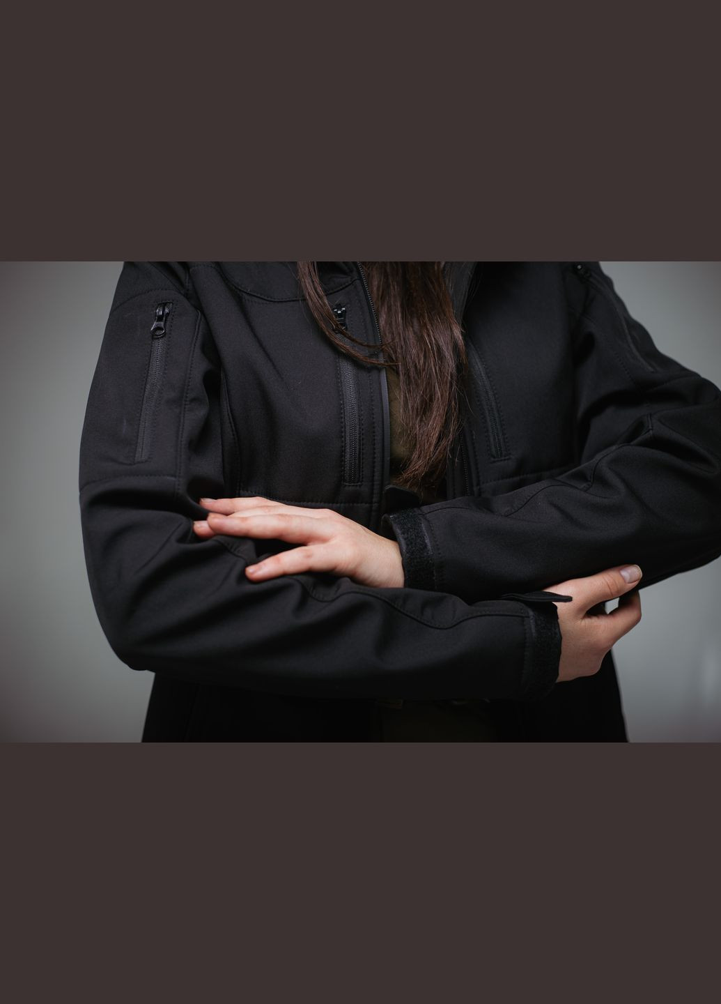Черная демисезонная женская куртка softshell (черная) No Brand
