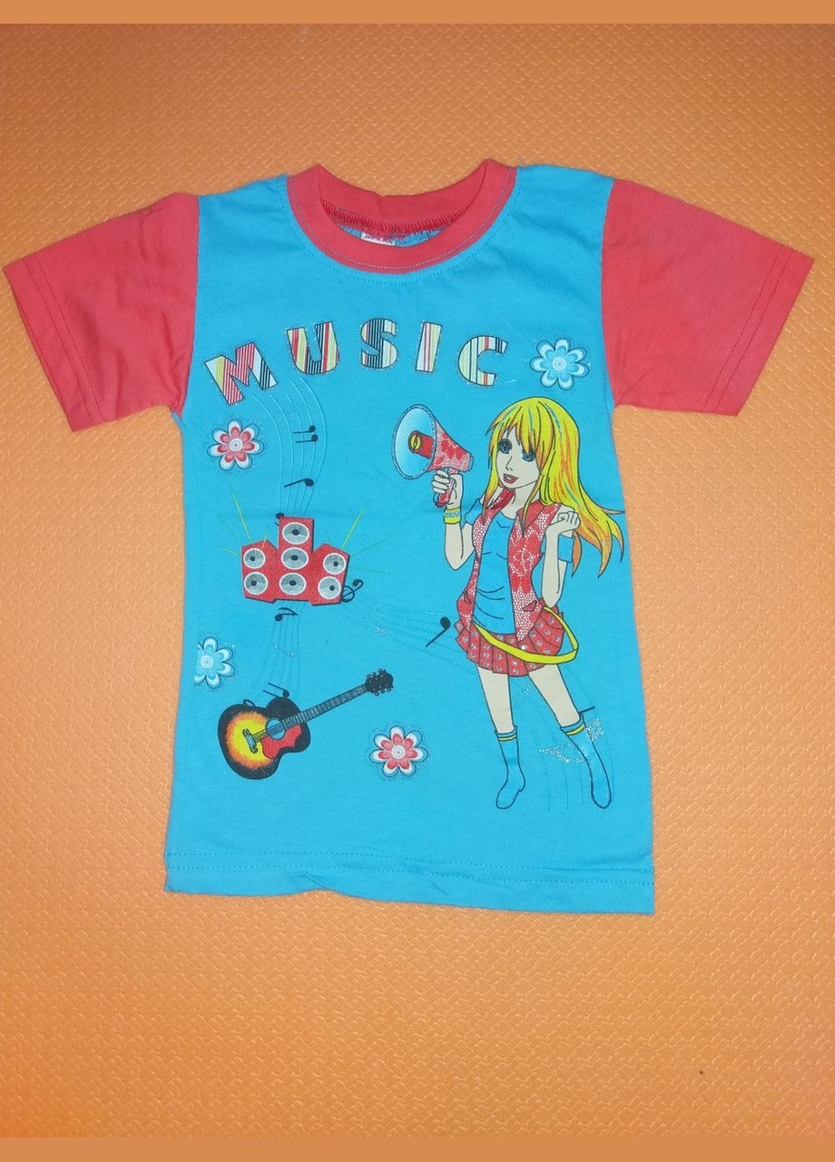 Комбінована літня футболка для дівчинки на зріст 104 см туреччина Mera