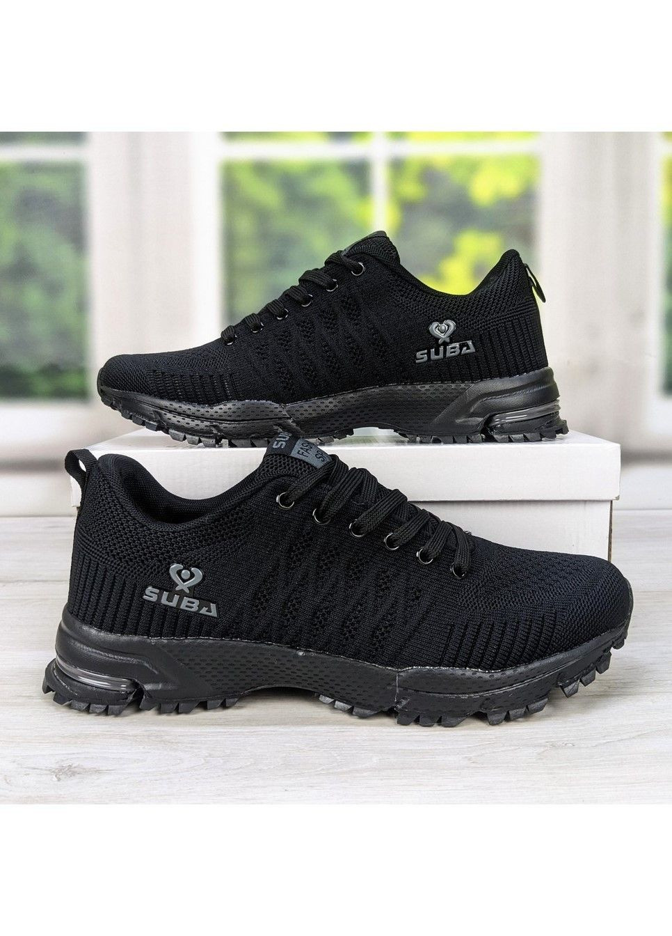 Чорні Осінні кросівки чоловічі текстильні Suba