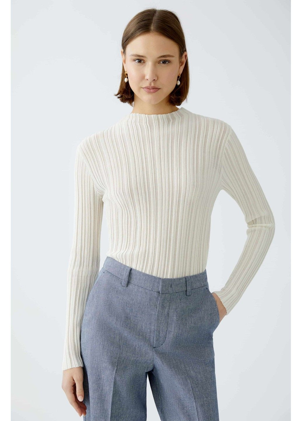 Женский лонгслив Бежевый Oui - (342097861)