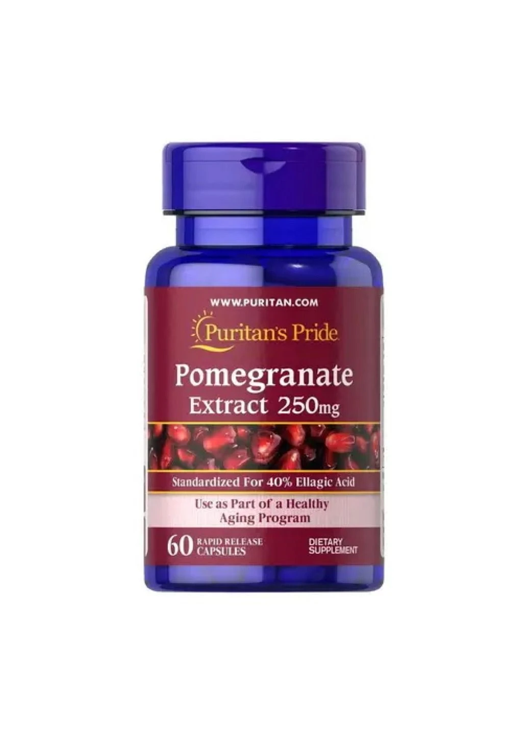 Добавка Pomegranate 250mg - 60 caps Puritans Pride (304025863)