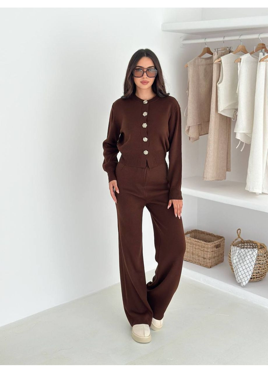 Вязаный женский костюм с кардиганом – универсальный размер. GD/GL Модний простір (364966788)