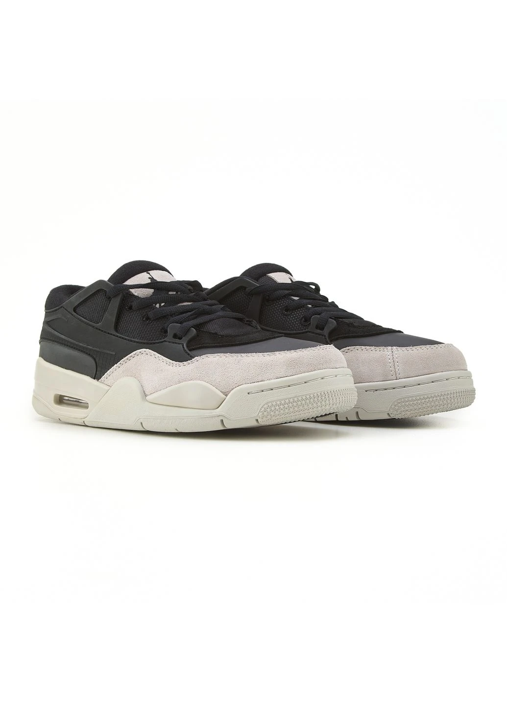 Чорні кросівки чоловічі nike air jordan 4 rm black light bone найк аір джордан чорні демісезон No Brand