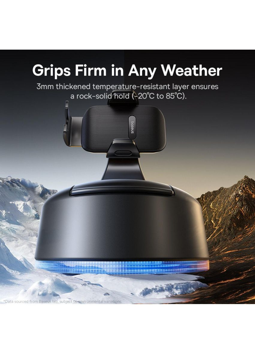 Автодержатель для телефона PrimeTrip C03 Air Clamping Car Mount (Suction Cup Version, Cosmic Black) Baseus (369156315)