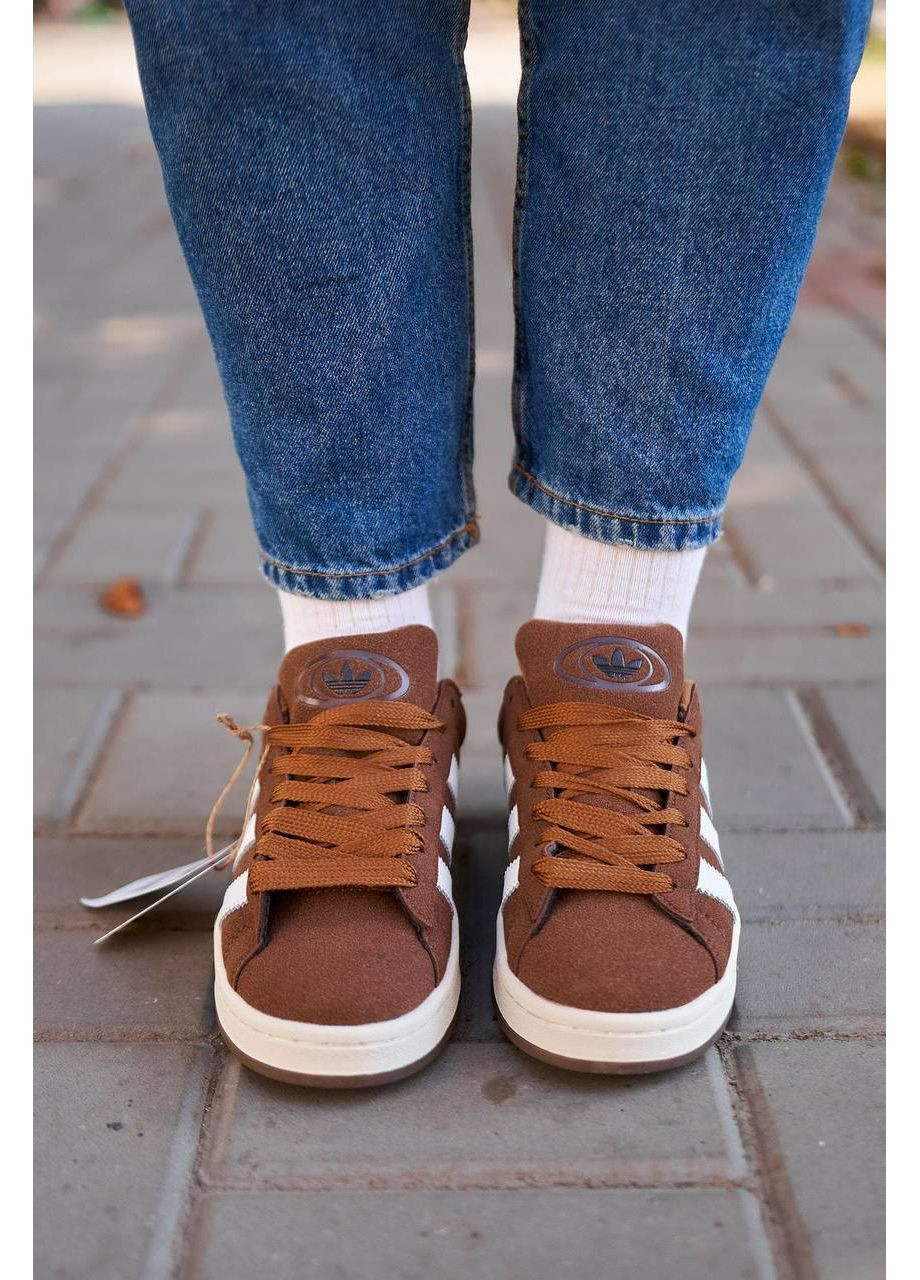 КРОСІВКИ ЖІНОЧІ ADIDAS CAMPUS 00S BROWN АДІДАС КАМПУС No Brand білі демісезони (367176873)