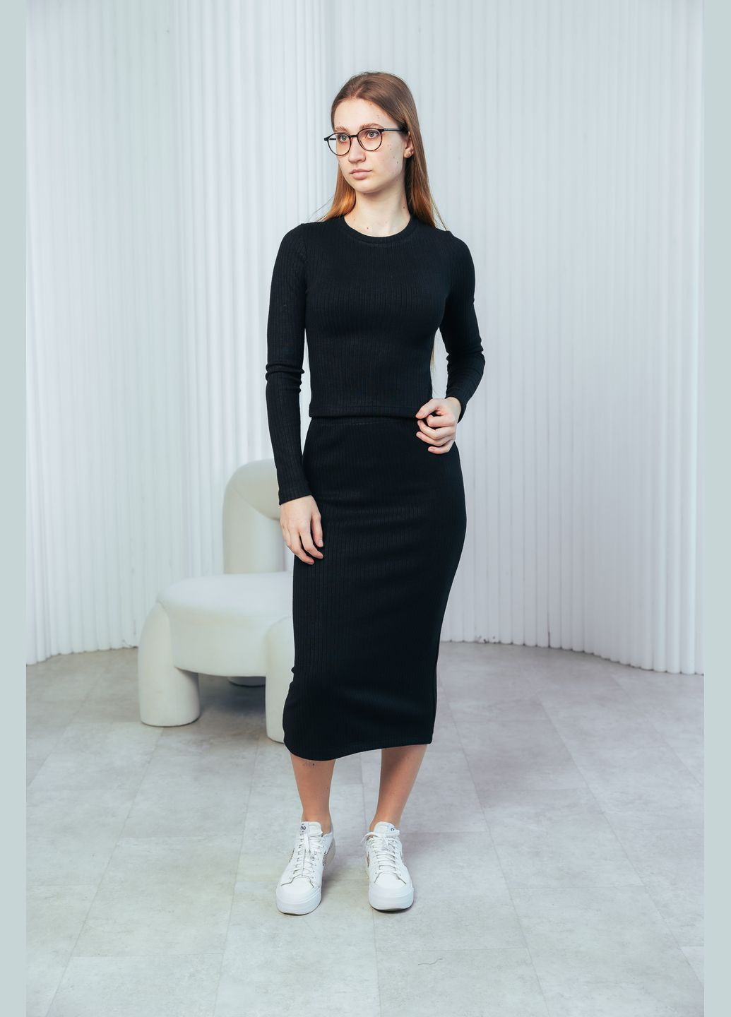 MasOli Юбочный костюм в рубчик No Brand (323012483)