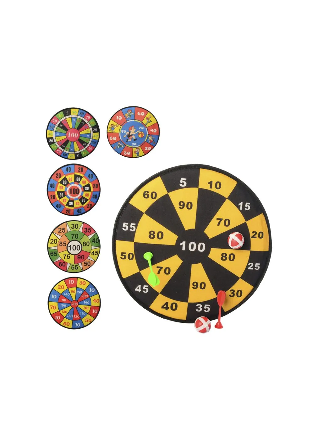 Игра Дартс на липучке 2 дротика 2 мячика 36 см (ассорт.) (M3388) MFC (388373026)