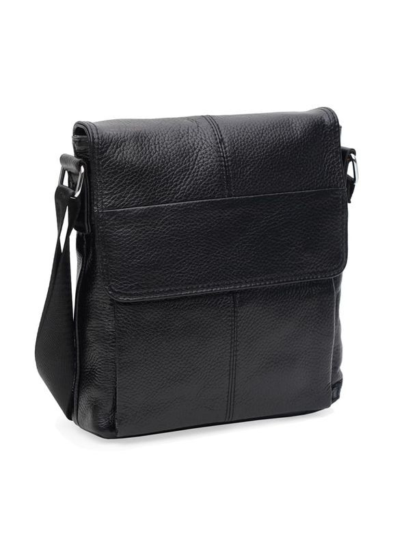 Сумка чоловіча шкіряна через плече K13107bl Чорний Keizer (302007775)