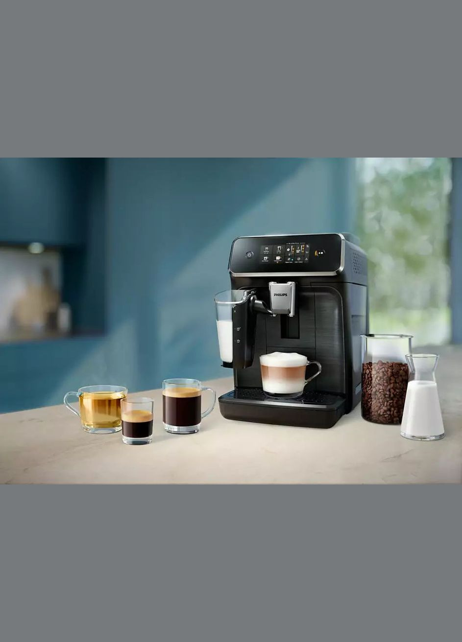 Кофемашина Series 2300, 1,8л, зерно+молотая, автомат.капуч, сернор.управление, черный Philips (315040851)