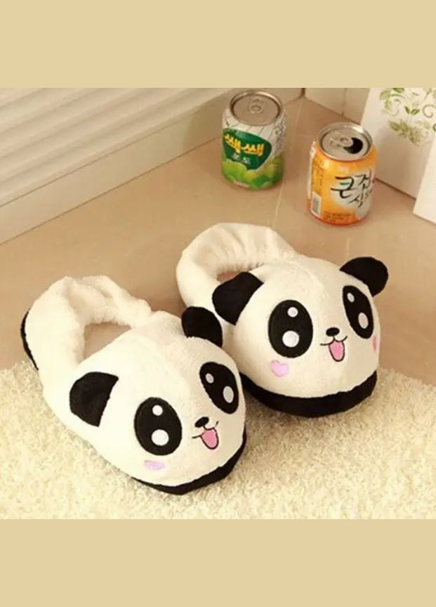 Белые тапки, тапочки мягкие "панда" No Brand