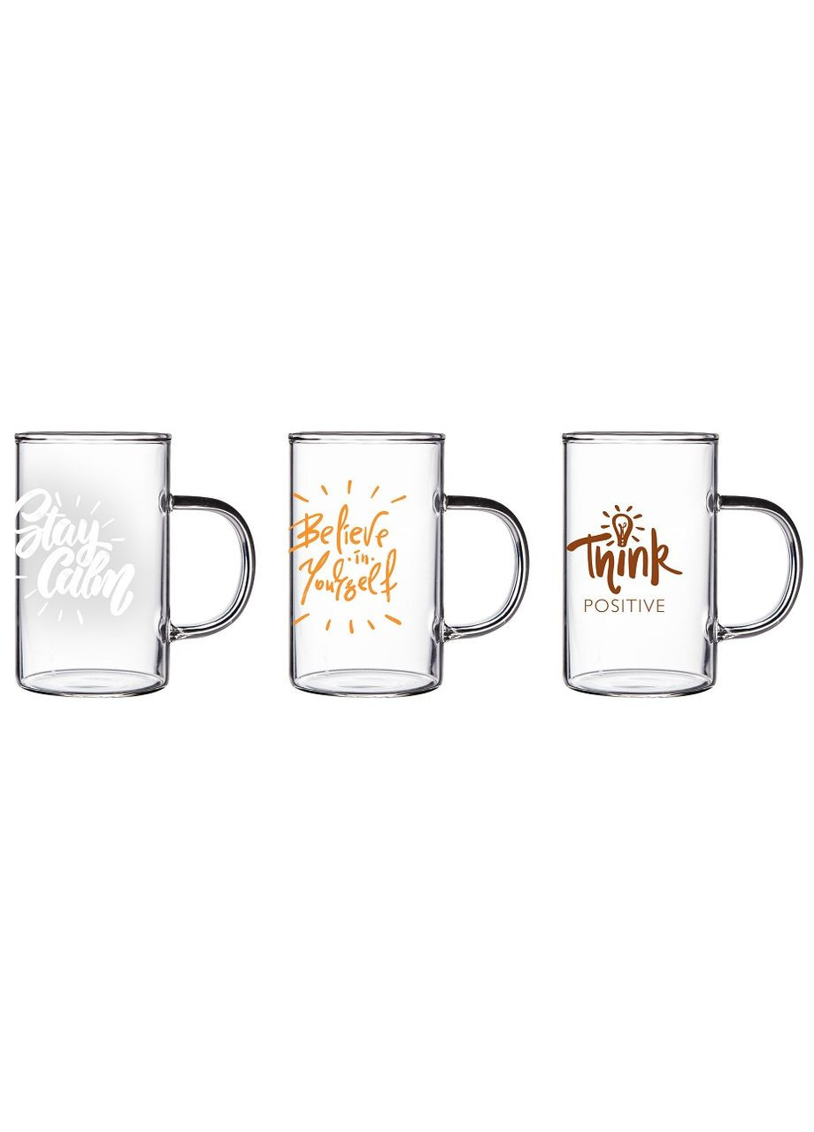 Набор чашек Positive Print 3x200 мл (180001-007) (6989541) Herevin (362474816)