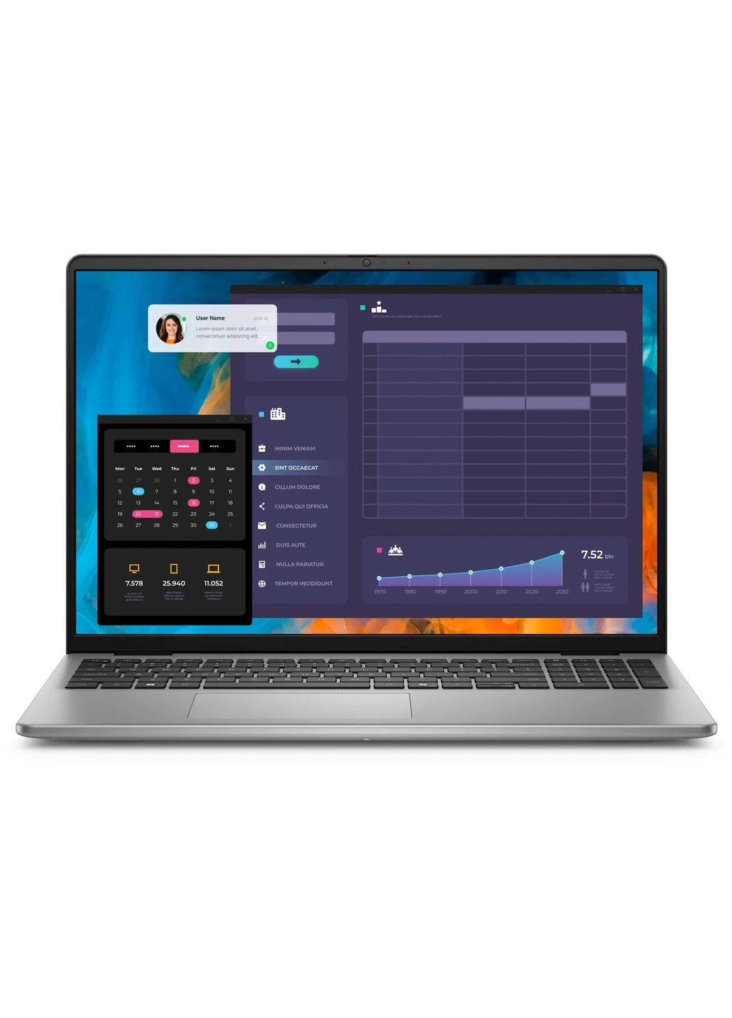 Ноутбук Vostro 5640 16" FHD+ AG, Intel 5 120U, 16GB, F512GB, UMA, Lin, сірий Dell (330029815)