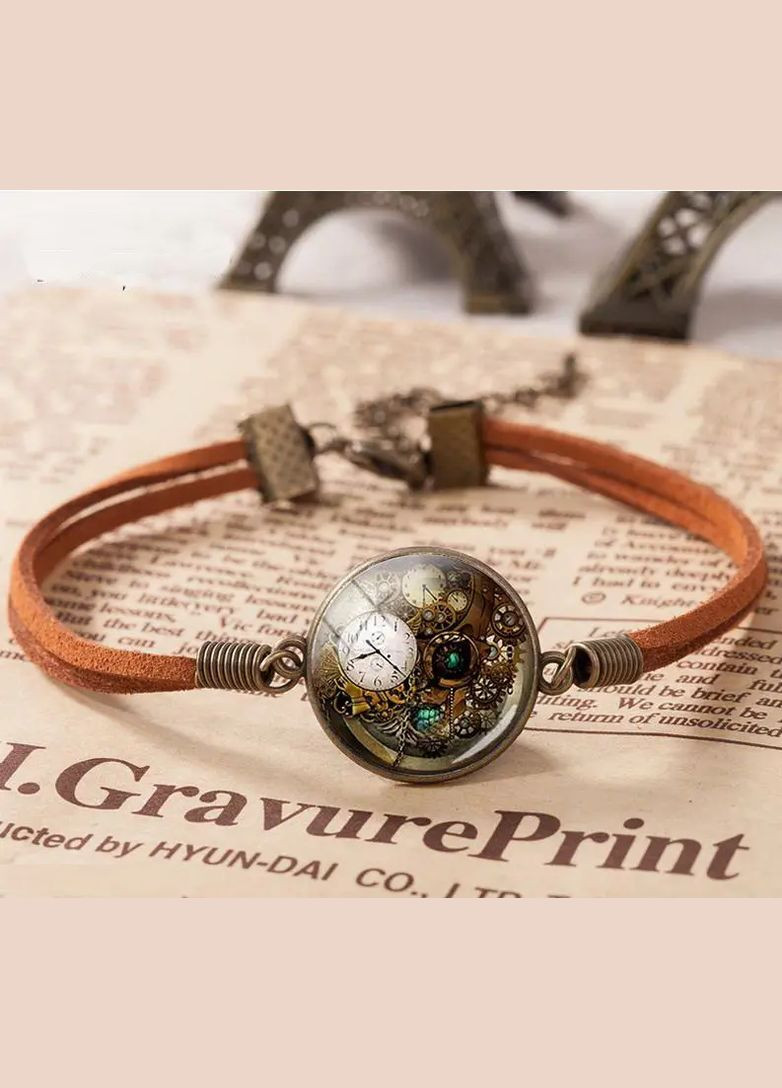 Браслет Steampunk стимпанк с часами амулет обезвоживания талисман No Brand (340275756)
