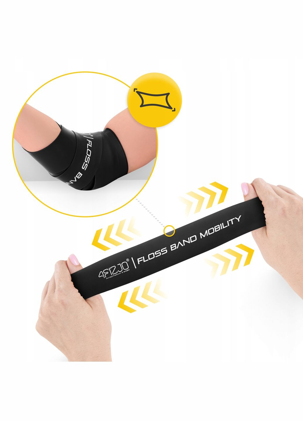 Стрічка компресійна для флосингу Floss Band 207 x 5 x 0.15 см Black () 4FIZJO P-5907222931882 (324264804)