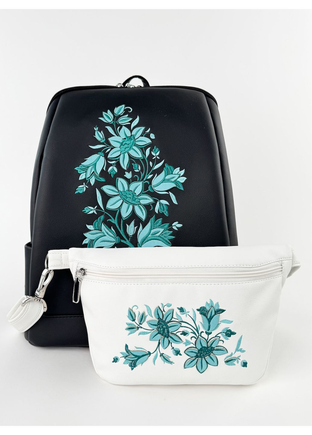 Рюкзак для ноутбука 15,6'' та сумочка N25085 чорно-білий '' Alba Soboni (362558220)