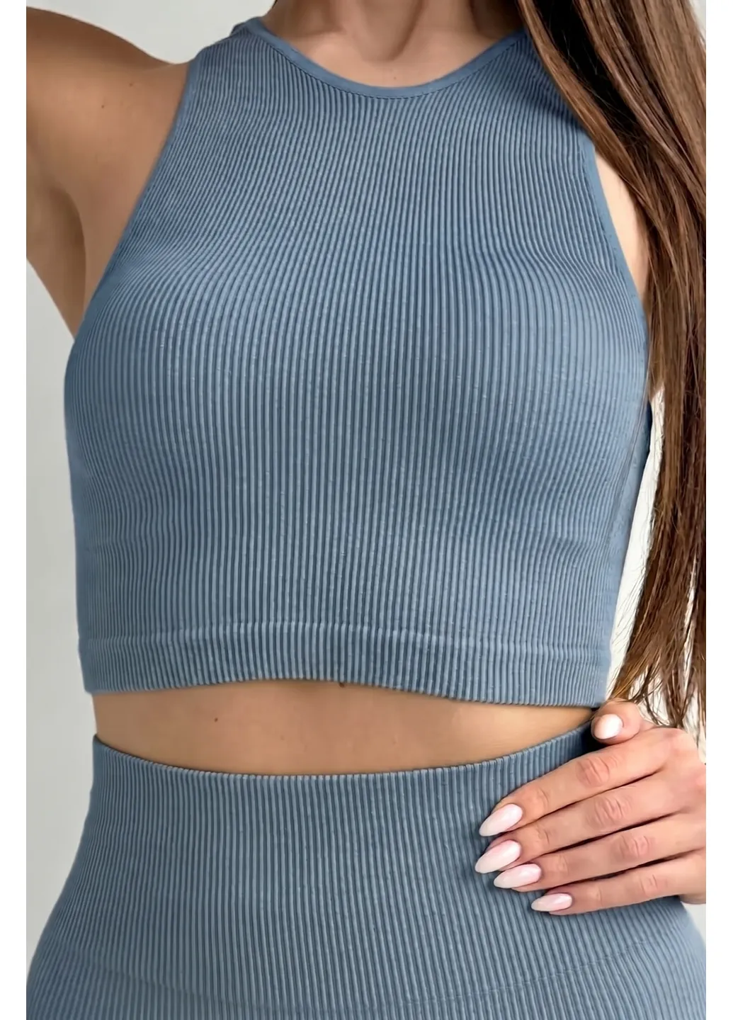 Топ-халтер в рубчик Halter Top Rib Giulia — 410729356