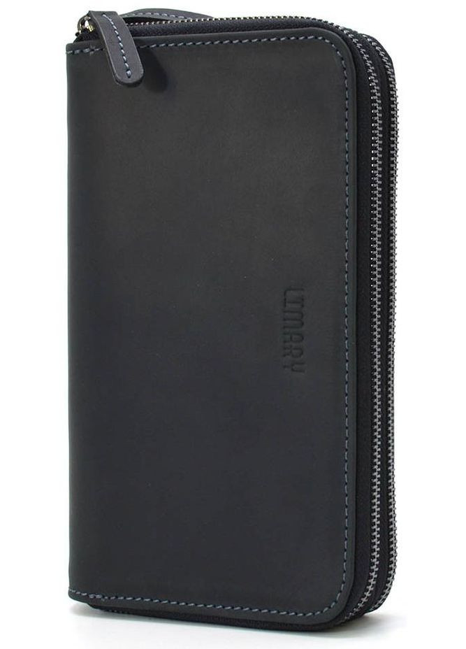 Сумка клатч з ремінцем на руку з натуральної шкіри чоловіча для телефону маленька Чорний 40204 LIMARY (361348659)