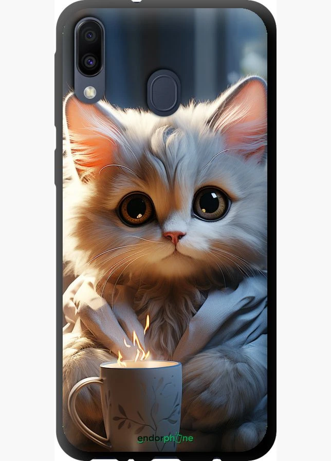 Чехол на Samsung Galaxy M20 White cat "5646b-1660-70447" Endorphone (329837974)