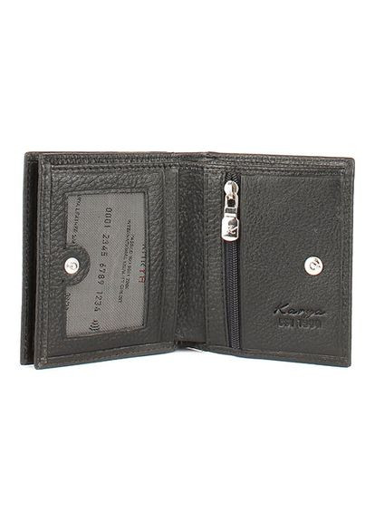 Мужской портмоне из натуральной кожи черного цвета 0953-45 Karya (336377967)