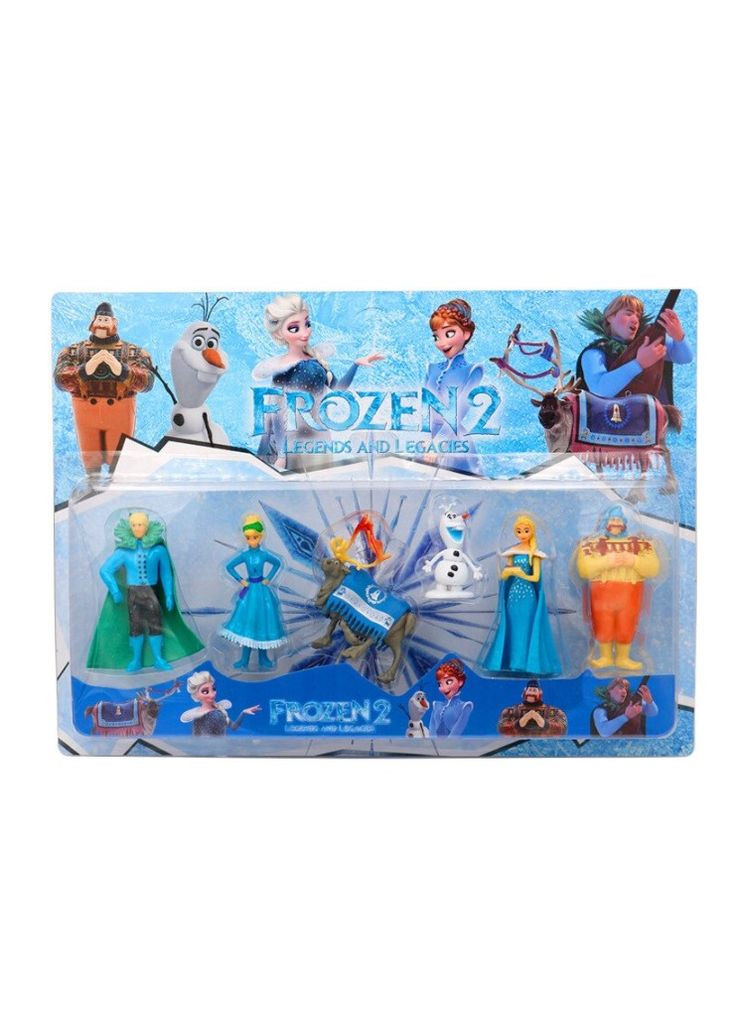 Іграшки набір Фрозен Холодне серце Frozen 2 Анна-Ельза-Крістофф-Олаф Дісней 6 шт 5 - 10 см Shantou (296627771)