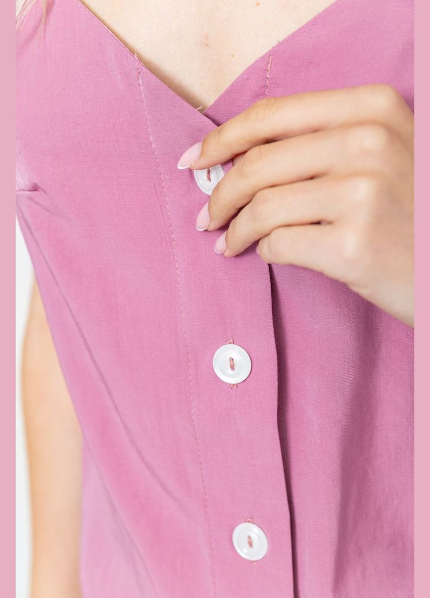 Темно-розовая летняя блуза на бретелях, цвет оливковый, Ager