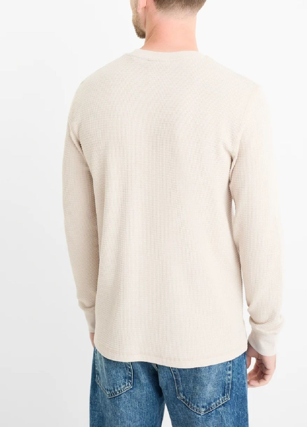 Светло-бежевый демисезонный лонгслив C&A однотонный