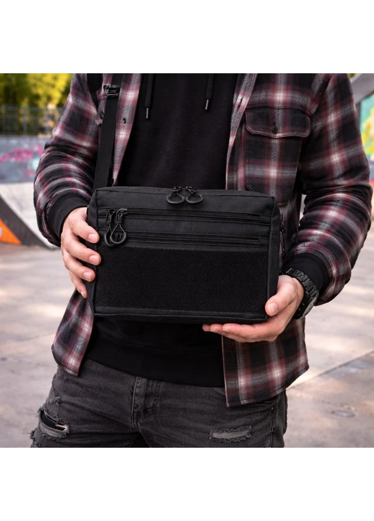 Тактична сумка для патчів Cordura 600D — 5 кишень, месенджер чорний з тканини No Brand (401039965)