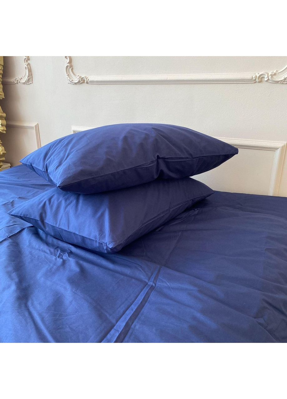 Постільна білизна Синій, ранфорс Двухспальний розмір, наволочки 70/70 No Brand (363193056)