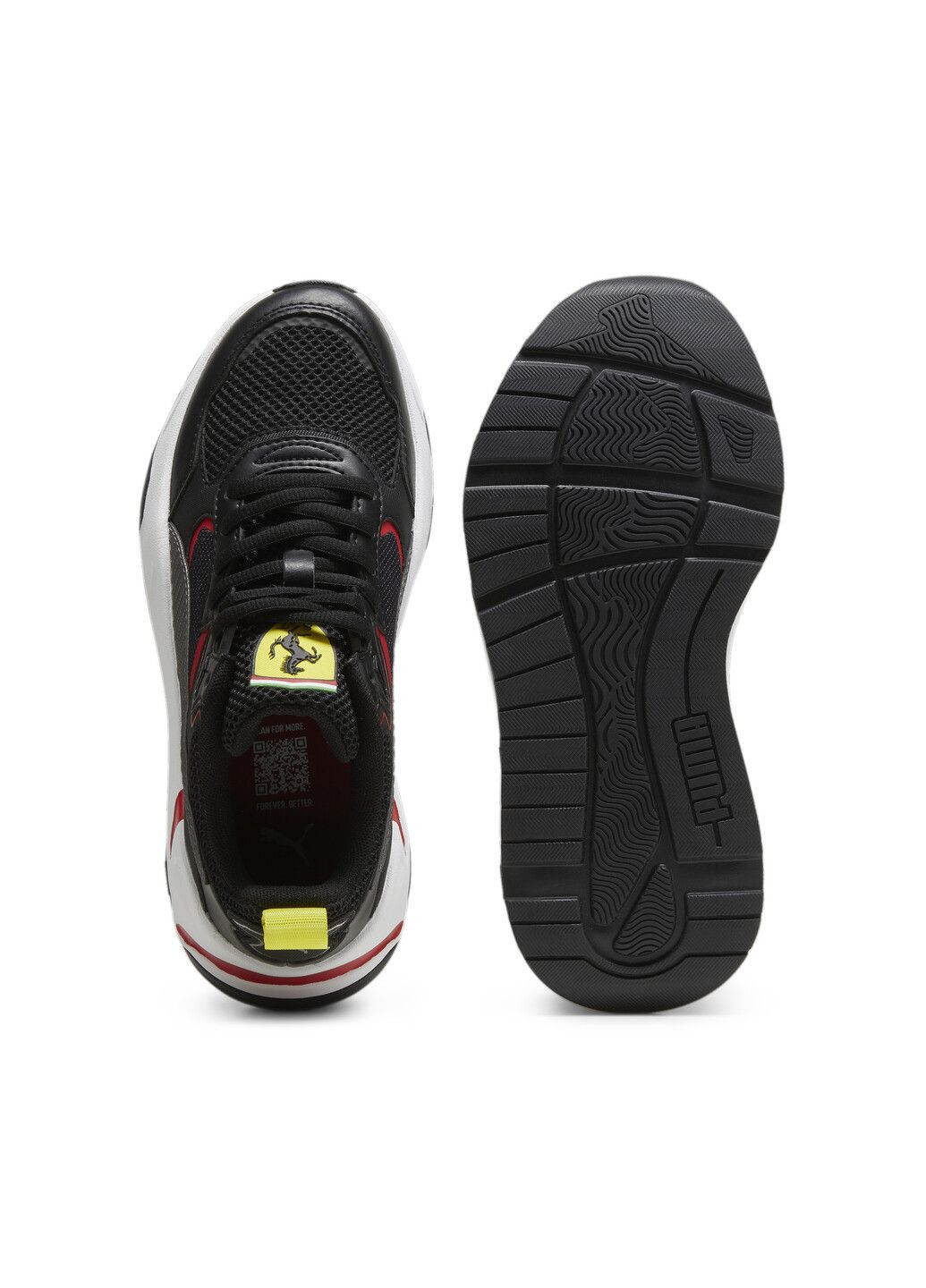 Чорні всесезонні кросівки scuderia ferrari trinity youth sneakers Puma