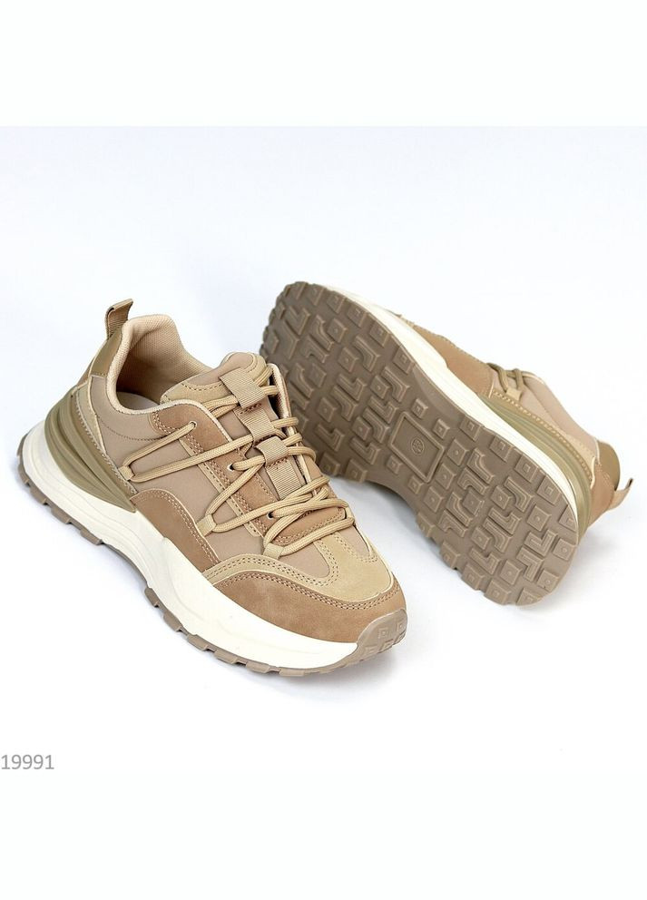 Бежеві кросівки жіночі еко-шкіра демі, кросівки SWIN SHOES Plaid бежеві демісезони (300859334)