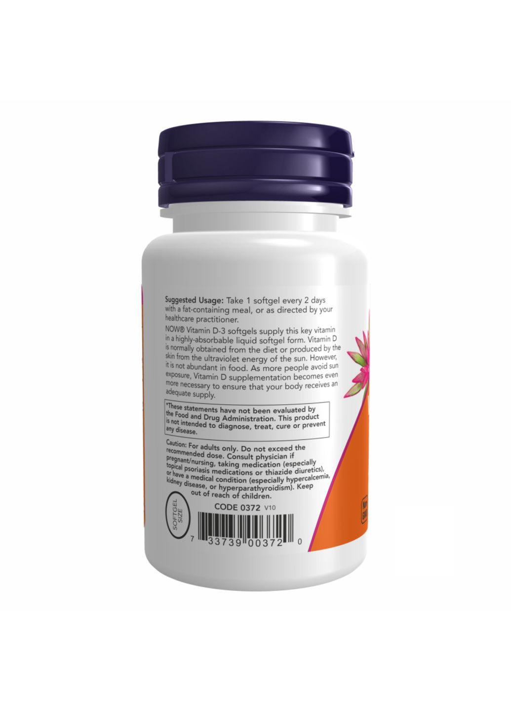 Витамин D3 5000 IU 240 капсул NOW для иммунитета и здоровья костей поддержка зубов и мышц Now Foods (368979413)