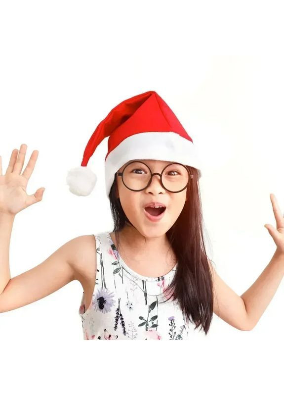 Новорічна шапка 24 на 32 см червоно-білий Jannet Шапка (369163584)