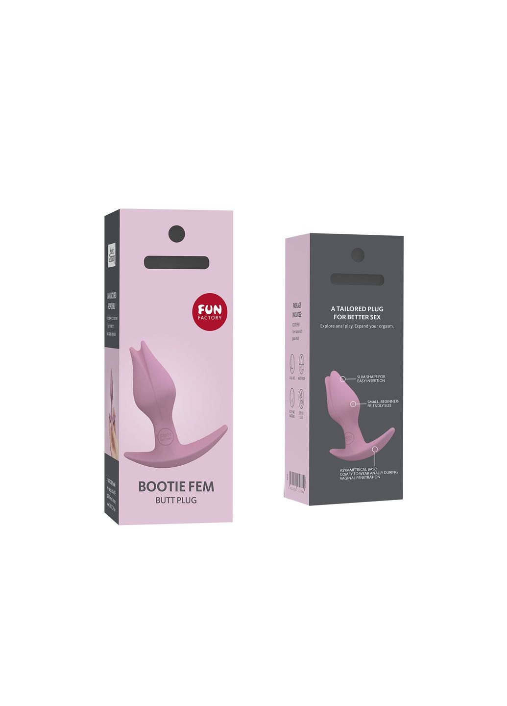 Анальна пробка BOOTIE FEM, рожева, у вигляді бутона, діаметр 2,9 см, тонкий обмежувач Fun Factory (369948375)