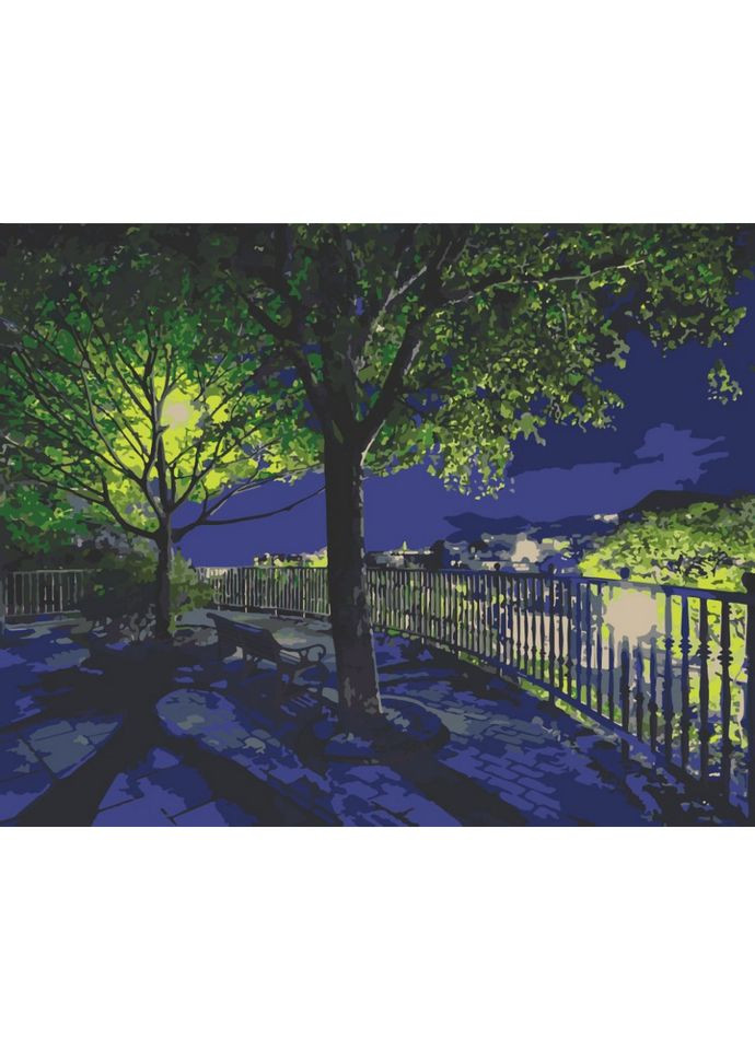 Картина за номерами Вечірній парк для творчості та розвитку дрібної моторики антистресове забарвлення Art Craft (368758284)