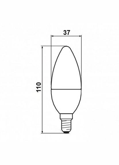 Светодиодная лампа BT-569 C37 7W E14 3000К матовая BIOM (315138666)