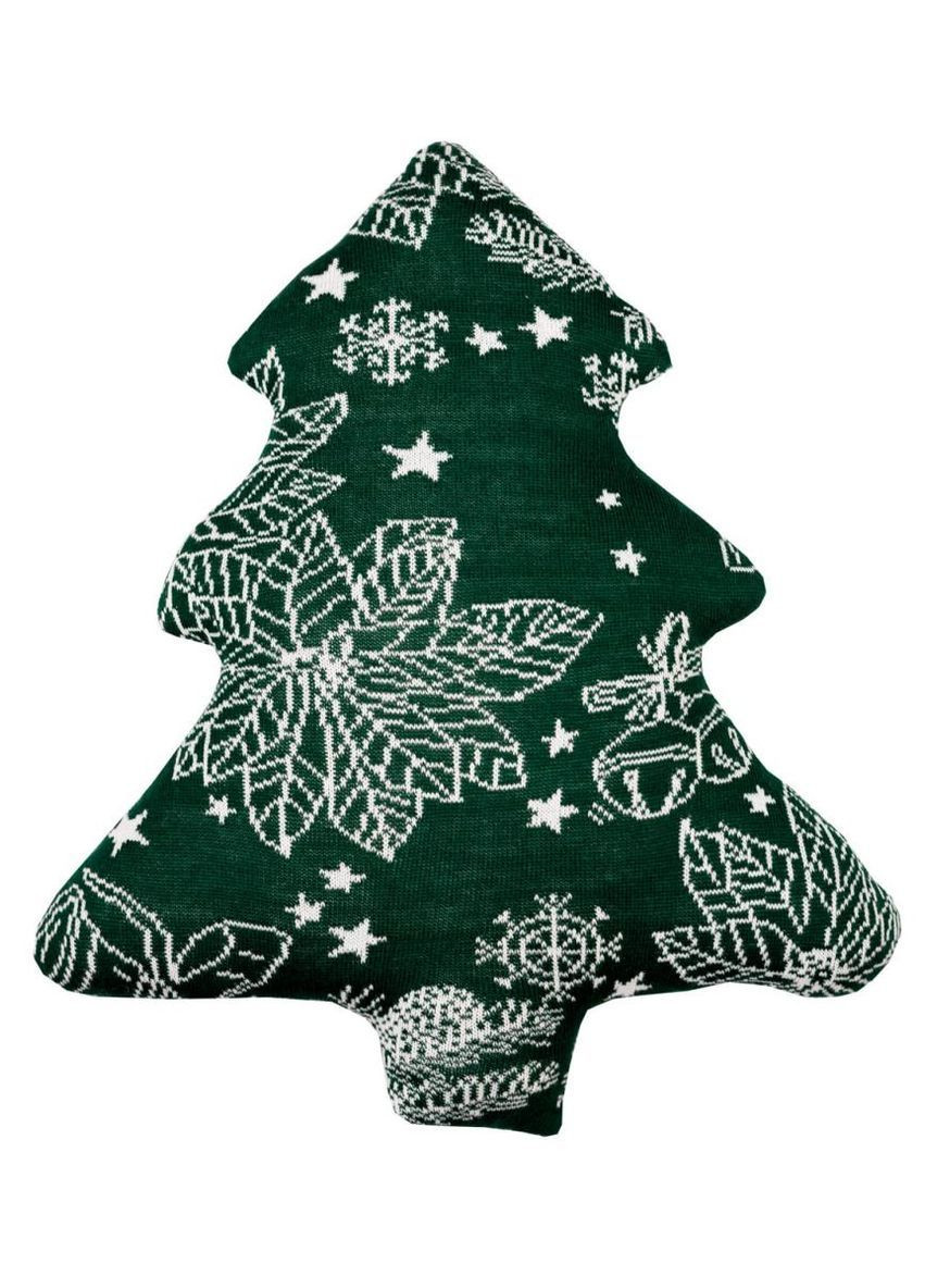 Декоративна подушка Ялинка зелена з візерунком 38 см Прованс (366969892)