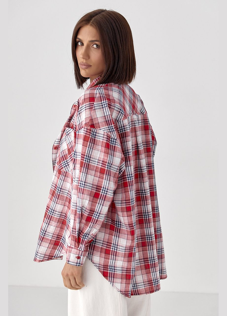 Жіноча картата сорочка на гудзиках Lurex (334451610)