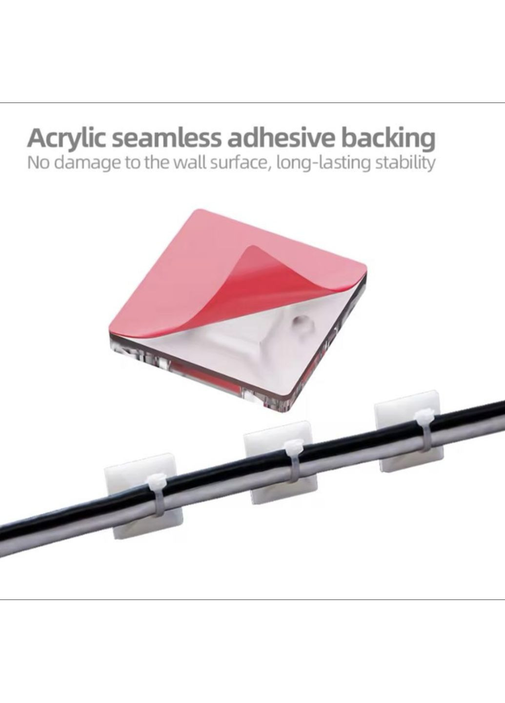 Органайзер Фіксатор кабелю під стяжки хомут тримач самоклеючий майданчик під кабель менеджмент без стяжок 15 шт Прозорий Captain (358934962)