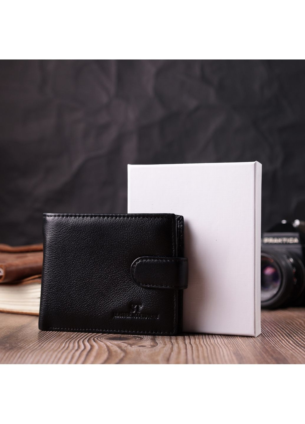 Чоловічий шкіряний гаманець 11,5х9,5х1,5 см st leather (288047122)